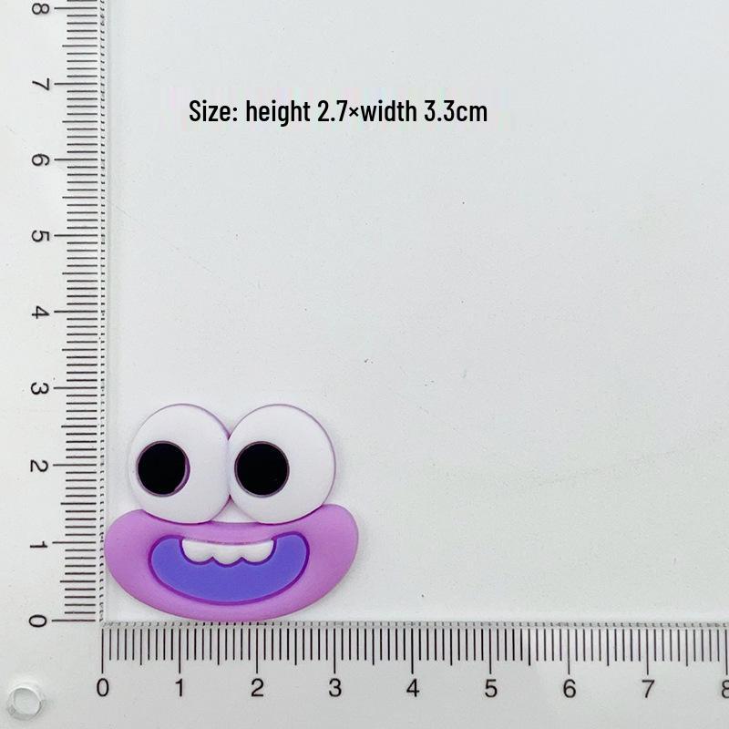 Medium Cartoon Sausage Lips Eye Patches & DIY Storage Box for Hair Accessories, Phone Case, Crocs Decorations