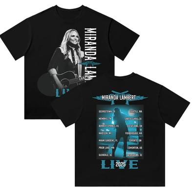 Miranda Lambert 2025 Tour Merchandise T-shirt, maat S-4XL