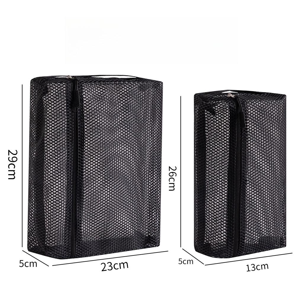 1-3pcs Casual Nylon Storage Pouch Transparent Mesh Mesh Pocket Cosmetic Bag with Zipper Swimming Mesh Packing Travel Storage Bag