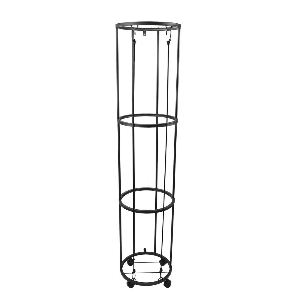3 Layer Ball Storage Rack Large Capacity Easy Assembly Vertical Ball Holder Cage with Wheels for