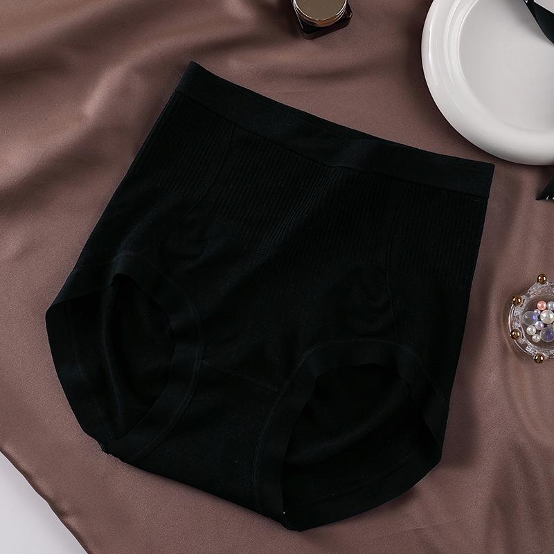 Large Size Ladies Spring and Autumn Light Plastic Hip Anti  Light Breathable Comfortable Belly High Waist Triangle Briefs
