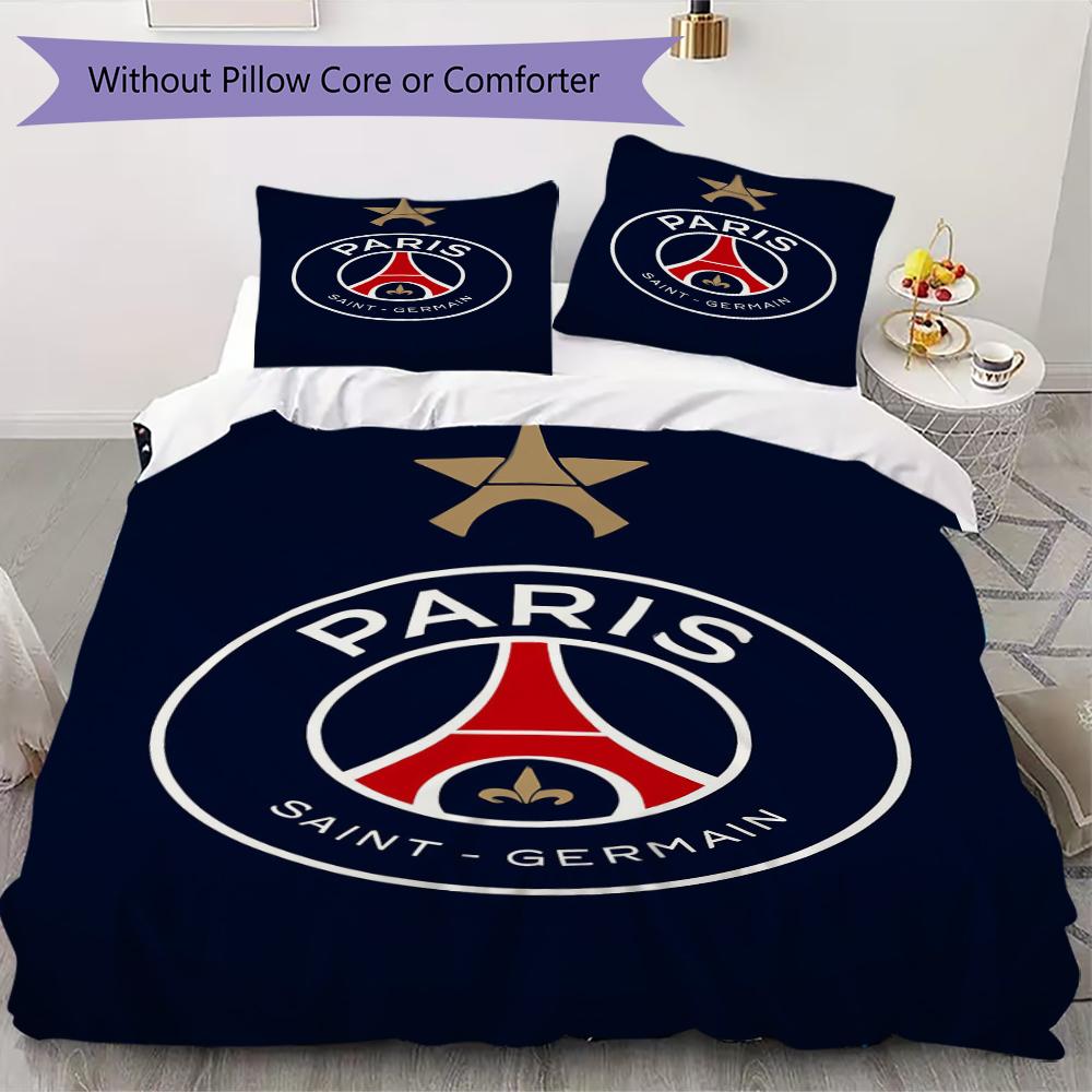Paris Saint Pattern Bedding Uilt Set Uilt Cover Pillowcase Home Decoration Birthday Gift (1 * Duvet Cover + 2 * Pillowcase Without Core)75