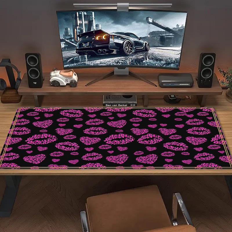Leopard Art Color Mouse Pad Large Gaming Table Cushion Non-slip Laptop Tablet Big Mousepad XXL Mat Mini PC Playmat With Lock edge