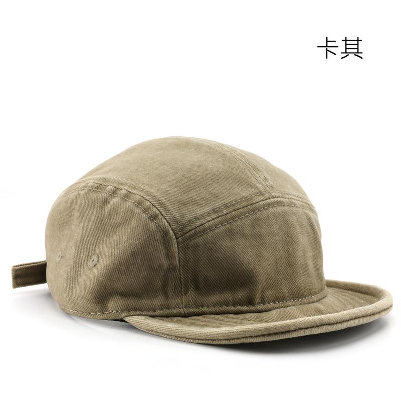 

Spring and Autumn solid color light board short brim cap outdoor street sports travel sunscreen baseball cap хакі