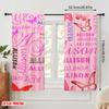 2pcs,2D Plane Printing Pattern Curtains Allison Flutter 100% Polyester (without Rod) All Seasons Perfect for Bedroom Living Room