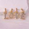 Gold-Plated Crown Rhinestone Letter Pendant Necklace
