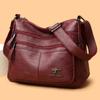 Känguru-Weichleder Crossbody-Taschen für Damen Vintage Mehrzweck-Schultertaschen Designer Damen Freizeit-Umhängetasche Sac A Main