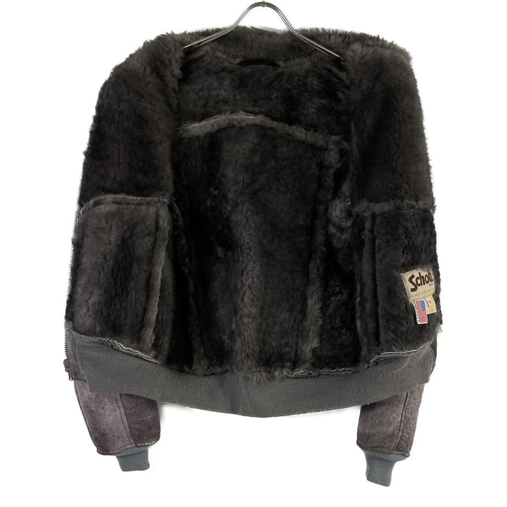 SCHOTT Mouton Flight Jacket Jacket 40 grayUsed