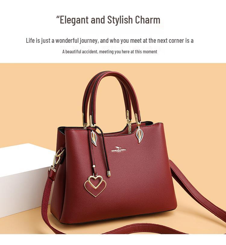 Kangaroo 2025 Women's Versatile Soft Leather Shoulder Handbag