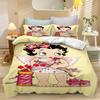 BettyS Boop Bedding Set Duvet Cover Movie Character Bed Set Soft Microfiber Cover for Kids Teens Home