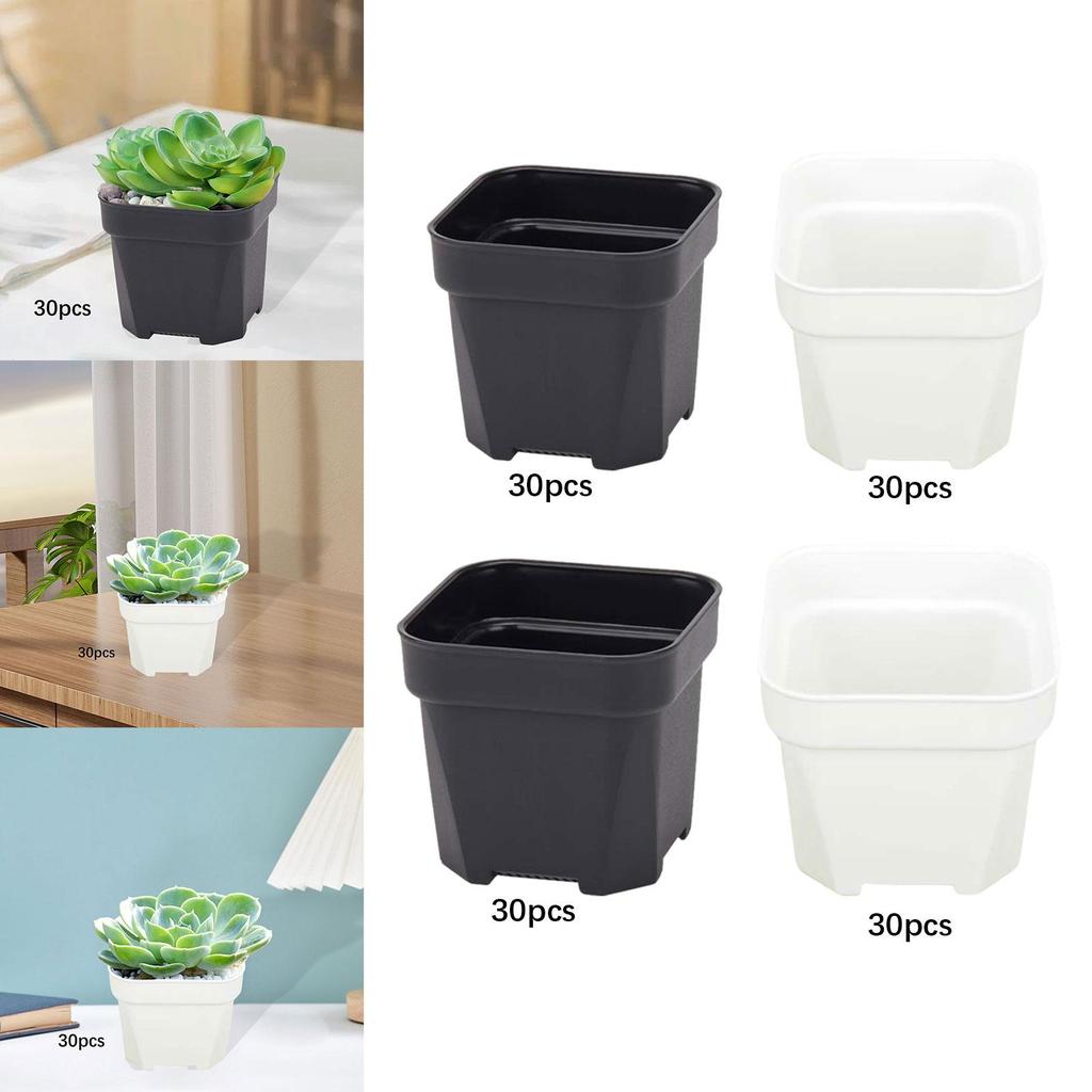 30 Pieces Plant Nursery Pots Planters Flowerpots Portable Bonsai Container Seedling Pot for Indoor Outdoor Home
