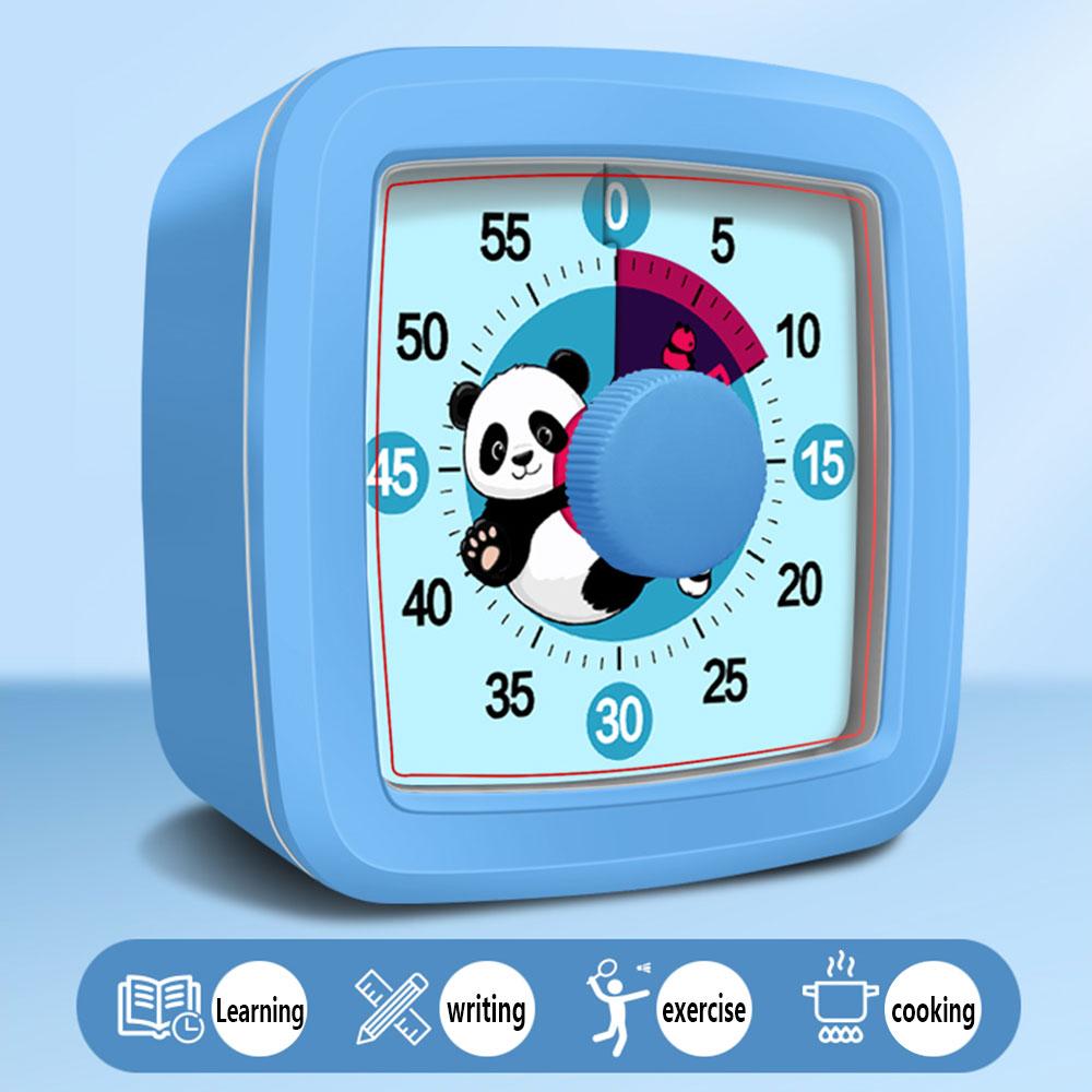 1PC Cartoon Animal Visual Timer Self-discipline Tool Countdown 60-minute Student Learning Homework Time Management Stopwatch