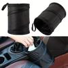 1PC Portable Car Trash Can Durable Foldable Hanging Storage Bag Oxford Cloth Universal Chair Back Bucket for Vehicle Interior Or