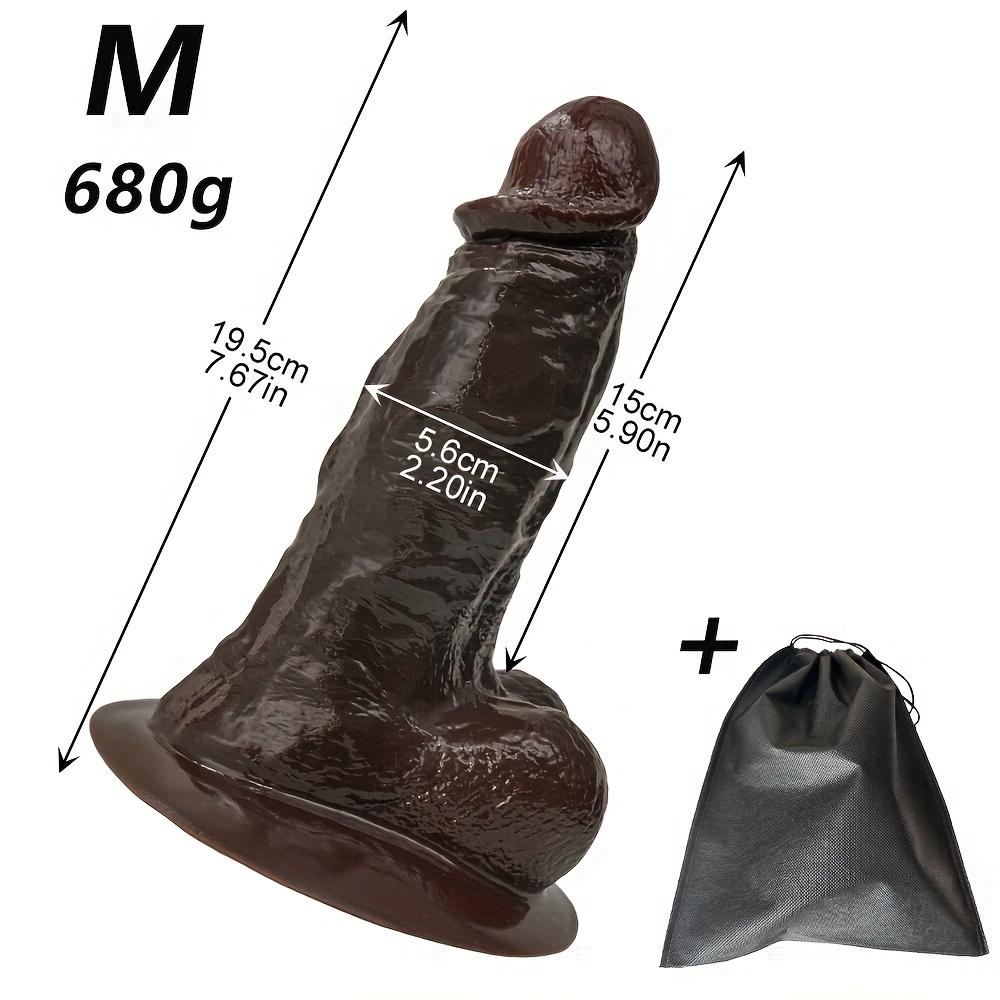Realistic 10.63" Thick Black Dildo – Ultra-Soft Liquid Silicone, Lifelike Texture, Strong Suction Cup, Anal & G-Spot Toy for Women, Men & Couples