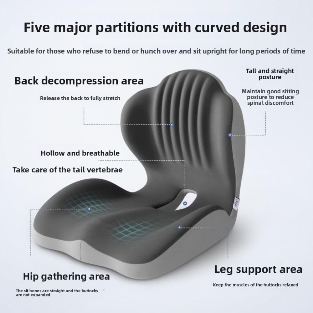 Soft Memory Cotton Seat Cushion Office Sedentary Seat Cushion Decompression Sitting Posture Correction Artifact Chair Cushion