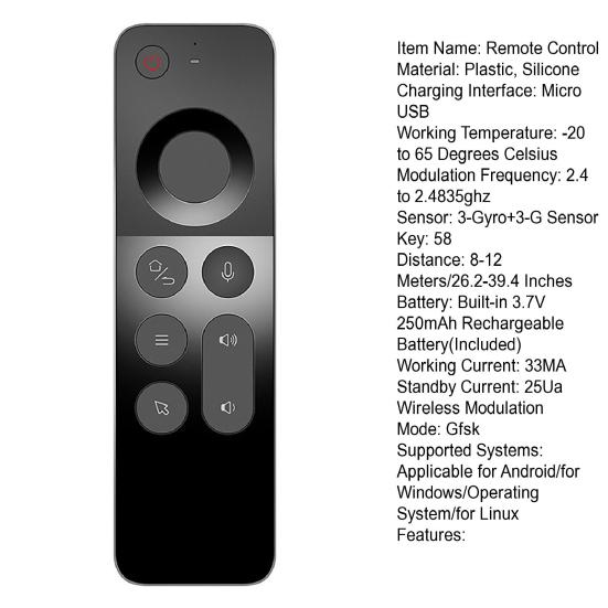 Remote Control with Keyboard Multi-Function 2.4G Wireless Keyboard Handheld Remote for Android TV Box PC HTPC Smart TV Projector