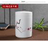 Cylindrical Tea Pot Ceramic Cover Sealed Storage Powder Paste Pot Living Room Coffee Table Decorative Tea Container Ceramic Pot