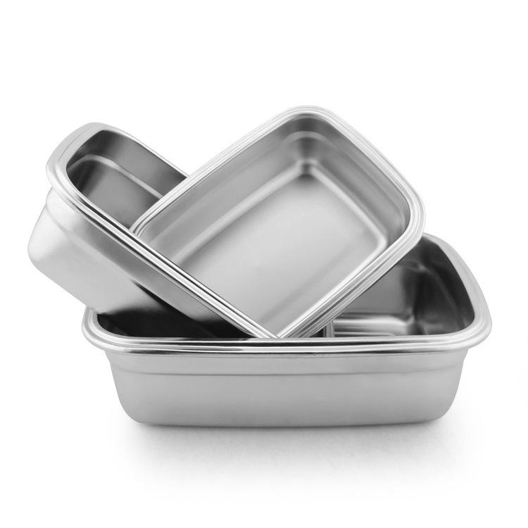 Stainless Steel Food Bento Storage Container Crisper Student Lunch Box