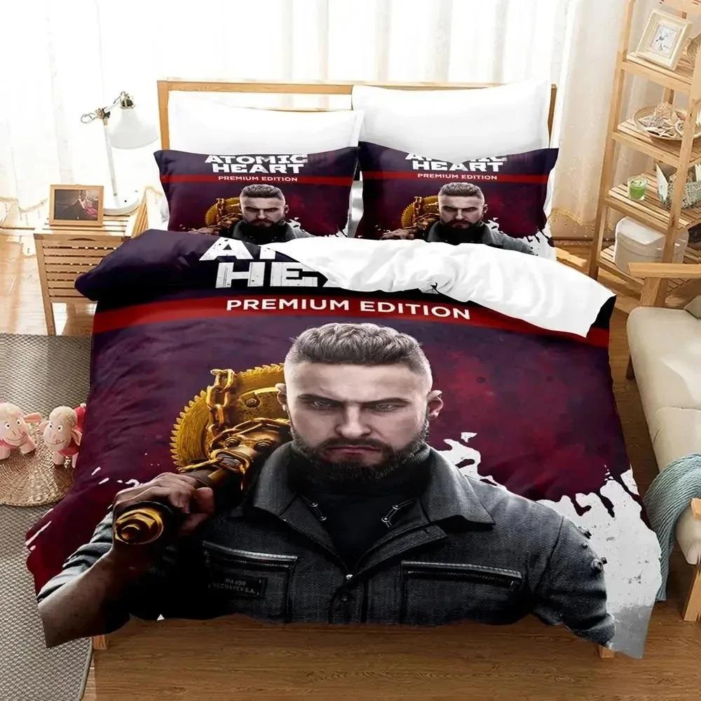 Game Atomic Heart Bedding Set Duvet Cover Bed Set Quilt Cover Pillowcase Comforter King Queen Size Boys Adult Bedding Set