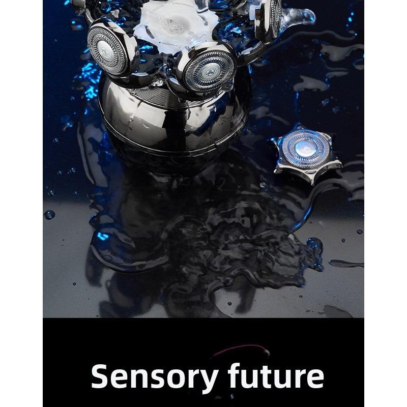 Men's Electric Shaving Kit - Intelligent Seven-blade Electric Shaver for Shaving Facial Hair, Perfect for Clean-shaven Heads At Home.