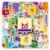 50 Fogli Adesivi Educativi Numberblocks per Telefoni e Borracce