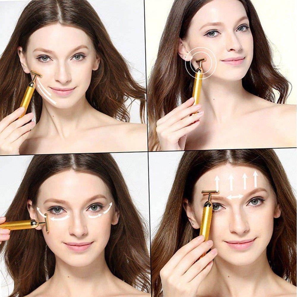 High Quality Facial Massage Stick Electric  Massage Beauty Tools Gift Portable