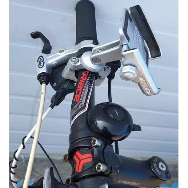 Upgraded Bike Motorcycle Phone Mount Solid Aluminium Phone Holder for Motorcycle and Bike,Anti Shake Metal Phone Holder Fits Phone up to 3.7''