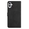 For iPhone 17 Wallet Case Line Imprinted Skin-Touch Leather Flip Phone Cover