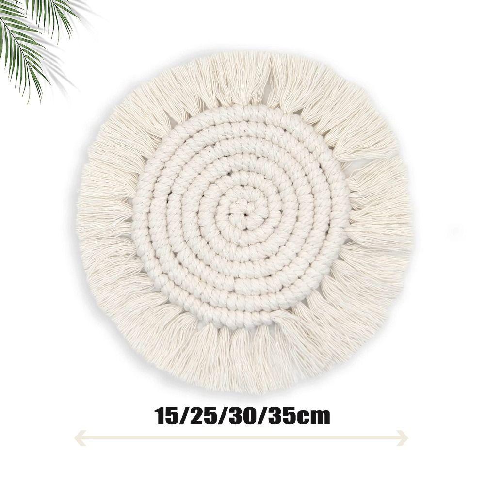 Tassels Water Cup Mat Absorbent Insulated Dining Table Mat Boho Coaster Tabletop Protection