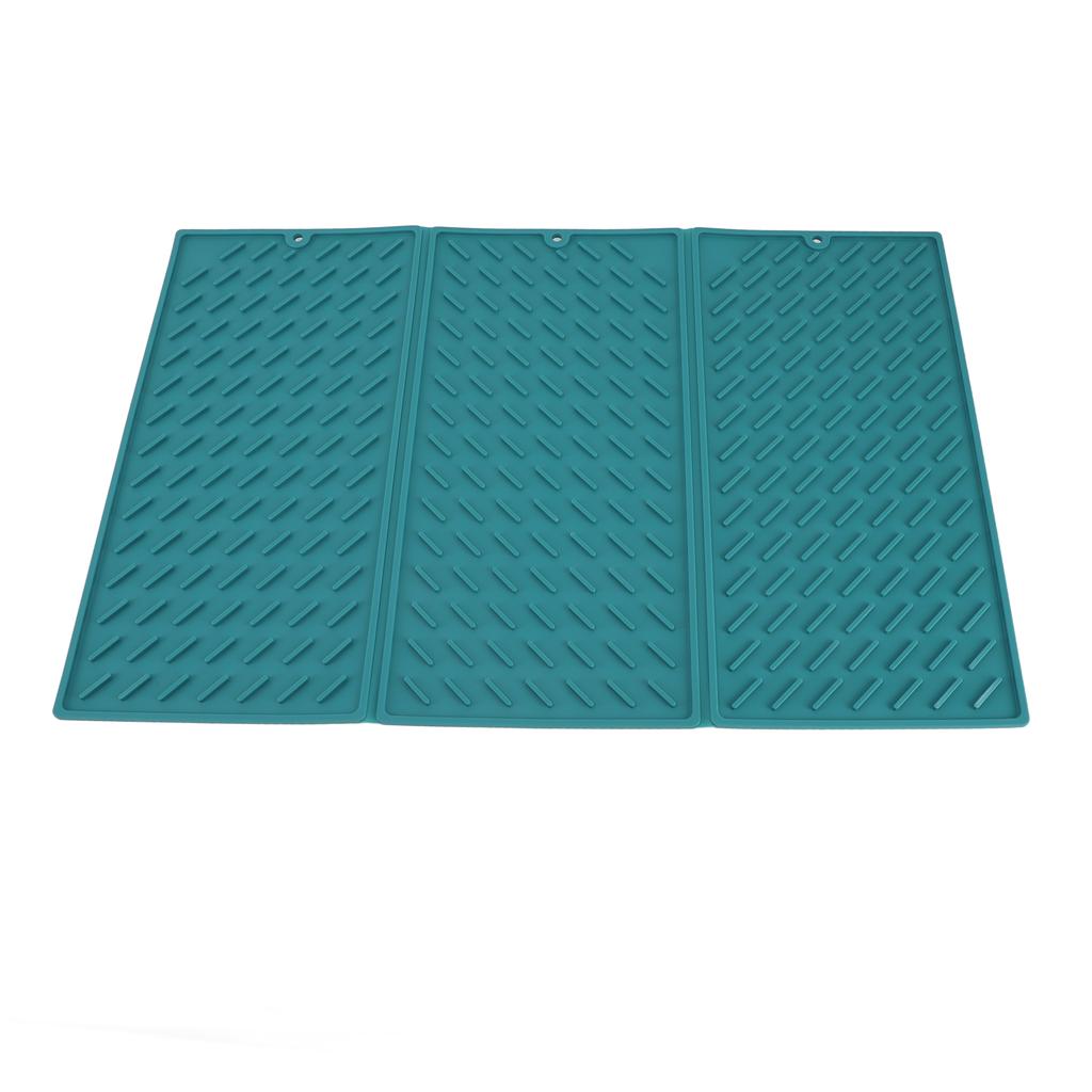 Tappetino Asciugatura Pieghevole a 3 Pieghe in Silicone Asciugatura Rapida Impermeabile Riutilizzabile Tappetino Asciugatura per Cucina Bagno