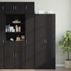 VidaXL Slim Storage Cabinet Black 30x42.5x225cm Engineered Wood, Bathroom Storage Cabinet, Unit of 3281260
