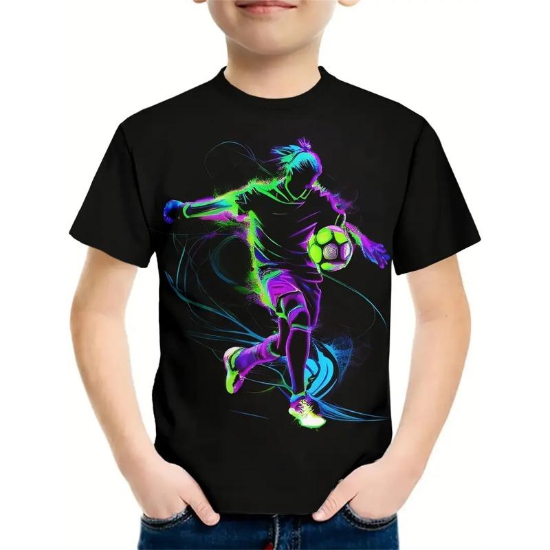 

2025 Спортивная повседневная футболка для бега, модная дышащая футболка, простая детская одежда для мальчиков, детская одежда с коротким рукавом, футболка 160