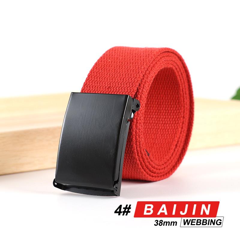 Canvas & Leather Multi-Color Casual Waist Belt - Stylish, Easy-to-Match Accessory for Students