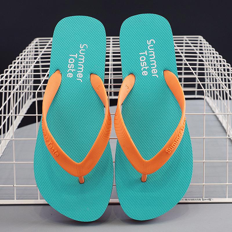 New two-color flip-flops, men's personalized non-slip, men's foot-pins, fashionable outer wear, slippers, men's summer beach sandals