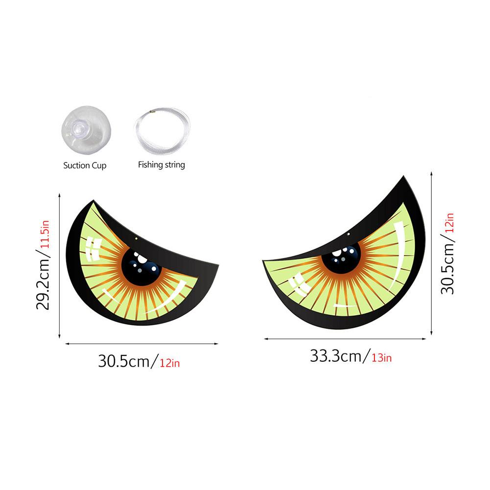 Fluorescent Halloween Ornament Double-Sided Fluorescent Eyes Halloween Trickery Night Giant Eyes Horror Decoration