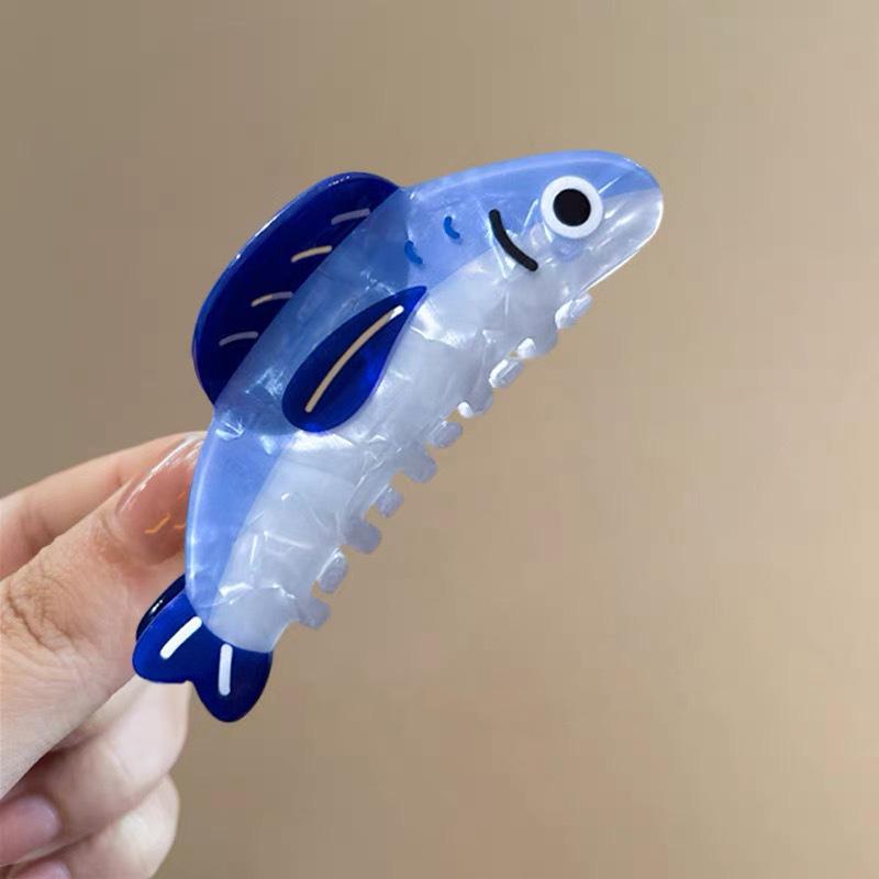 Polka Dot Frangipani Claw Clip - Elegant Half-Up Hair Accessory