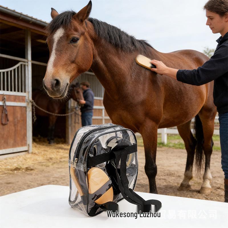 Stable Cleaning 10-Piece Horse Grooming Brush and Comb Set