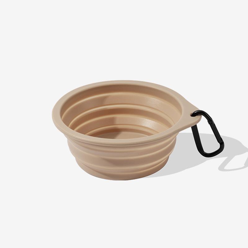 Food grade silicone folding bowl accompanying eating utensils dog portable drinking bowl food basin pet going out cat dog camping bowl