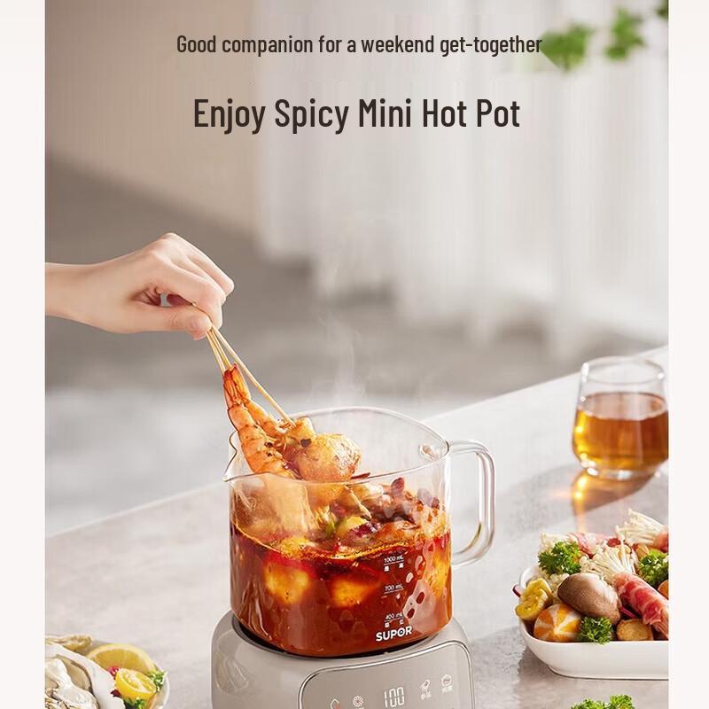 SUPOR 1L Full Glass Health & Tea Kettle