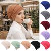 Vintage Hijab Caps Elastic Islamic Headband Comfortable Twist Knot Turban Hat  Women Headwear