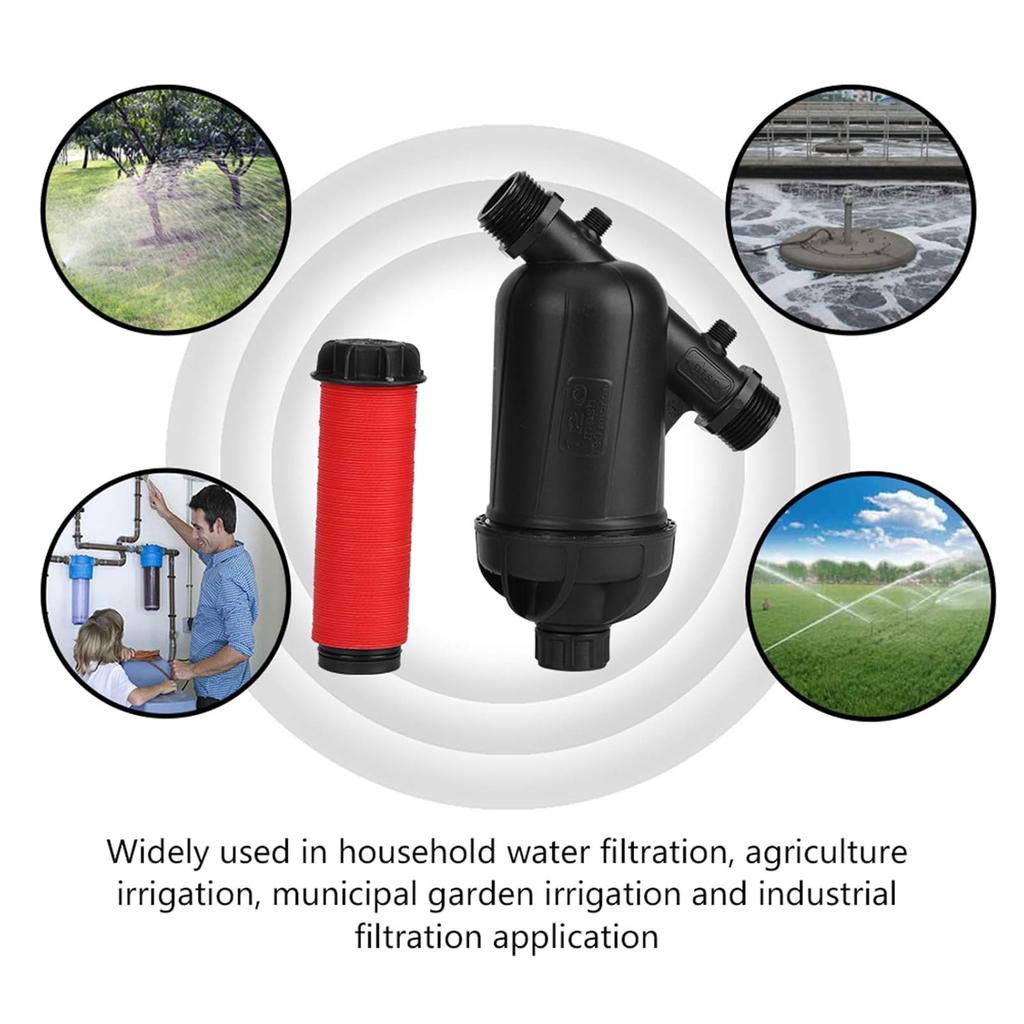 GLOGLOW Drip Irrigation Filter, 120 Mesh 130 Micron Level Disc Filter, 5/4" x 5/4" Male Thread