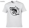 2026 Summer Men Pike Hunter Fish Animal Tshirt Printed Fashion T Shirt Short Sleeve Tees Shirts Cool Tops Ins Y2k