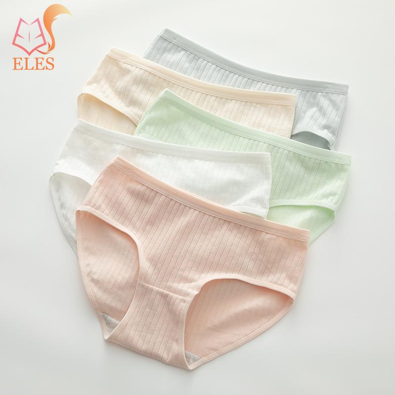 Dámské spodní prádlo Bavlna Krásné kalhotky se středním pasem Mladá dívka Antibakteriální kalhotky Jednobarevné Dospívající intimní prádlo