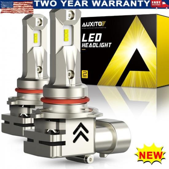 Pair AUXITO 9005 HB3 Headlight LED Kit Beam Low High 6000K White Bulbs Fog Lamp