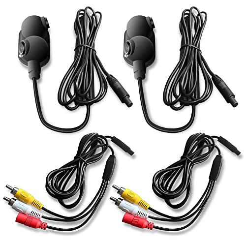 

Side, Front, and Rear View Backup Camera Set for Trucks, Cars, Vans, and Campers with Night Vision and Wide Viewing Angle, Side Mirror Mount, IP68 Wat