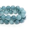 4 6 8 10 12mm Natural Aquamarine Stone Beads Dark Blue Round Gemstone Loose Spacer Bead For DIY Jewelry Making Bracelet Necklace