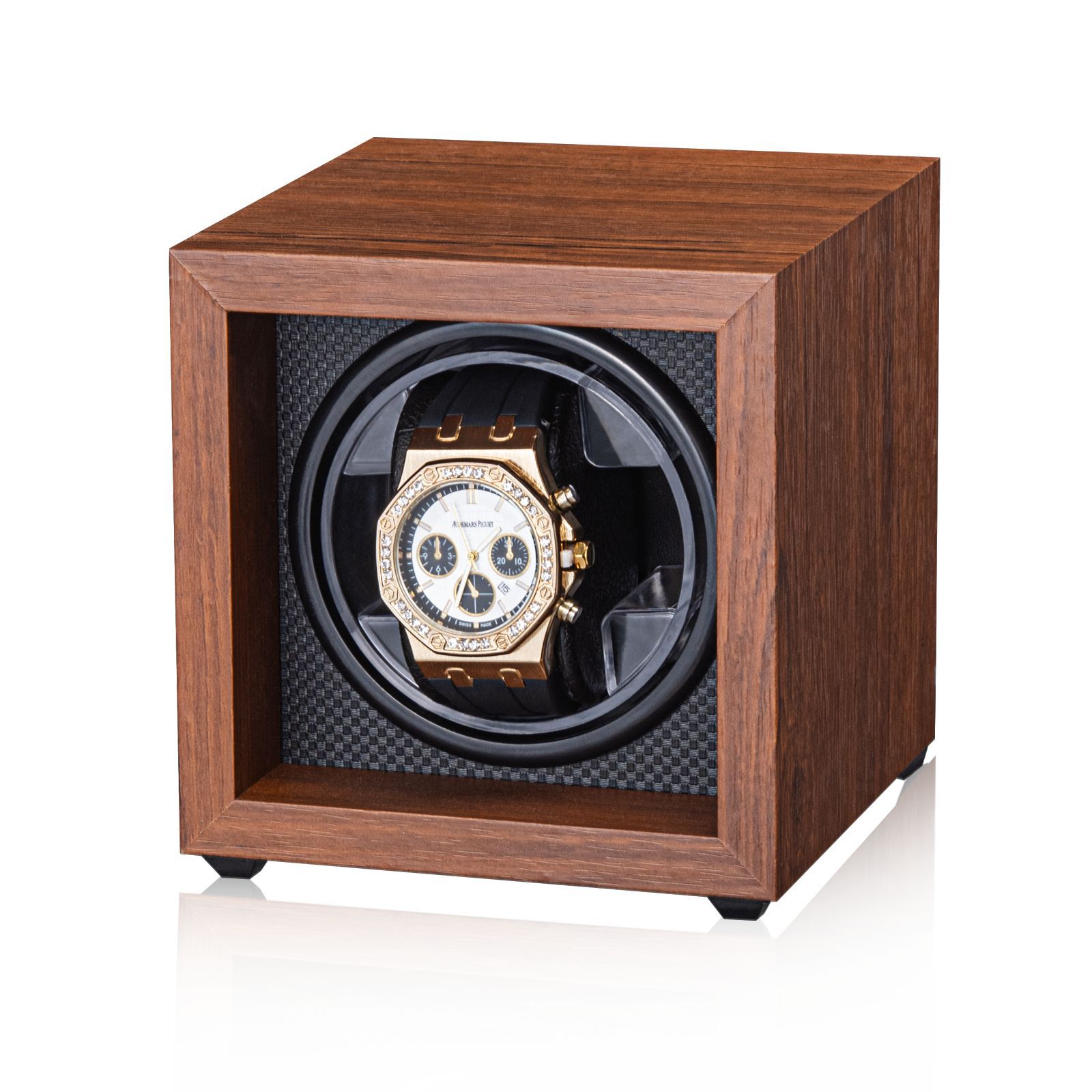 

Watch Winder for Automatic Watches 6/4/2/1 Slots Watch Shaker Wooden Box Super Motor Blue LED Light Jewelry Store Display Box