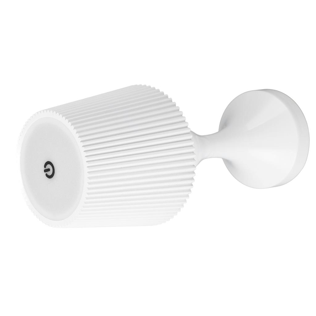 LED Akku-Tischleuchte Eisen Kunststoff Plissee Touch-Steuerung Stufenlos Dimmbar USB Wiederaufladbar Nachttischlampe für