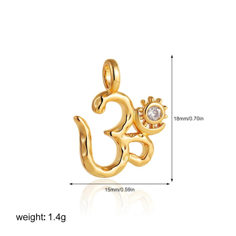 Stainless Steel Moon Star Sun Evil Eyes Pendant DIY Necklace Bracelet for Women Gold Color Mini Charms Jewelry Accessories