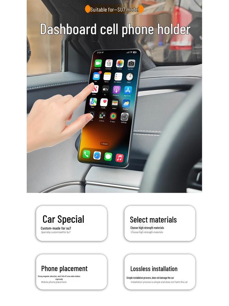 Universal Strong Magnetic Car Dashboard Phone Holder for Stable Navigation